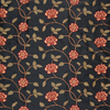 Faux Silk, Embroidery Faux Silk - Ebony [G0627]