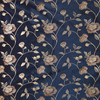 Faux Silk, Embroidery Faux Silk - Navy [G7467]