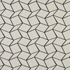 Damask/Jacquard, Linen/Silk-Looks Faux Silk - Black Geo [K2231]